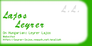 lajos leyrer business card